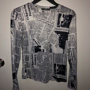 newspaper long sleeve
